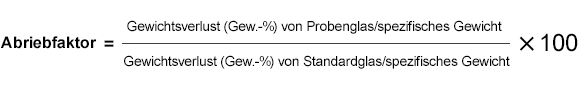 FA (Abriebfaktor): Formel